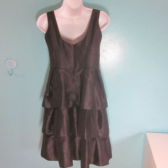 Alfred Sung Black Tiered Party Dress Size 2 - Picture 5 of 10